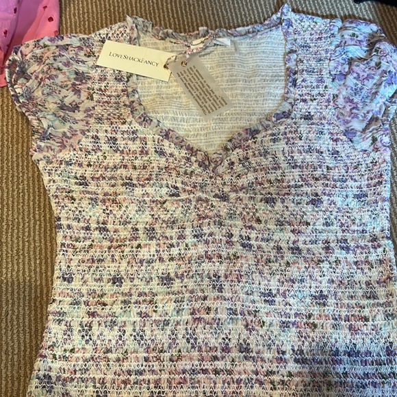 NWT LOVESHACKFANCY trevor dress in positano blue size large - Picture 14 of 16